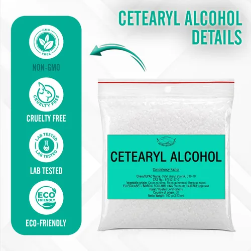 Miniatura 4 de Alcohol cetearílico - para cosméticos caseros, lápices labiales, barras de mantequilla corporal, lociones de manos, acondicionadores