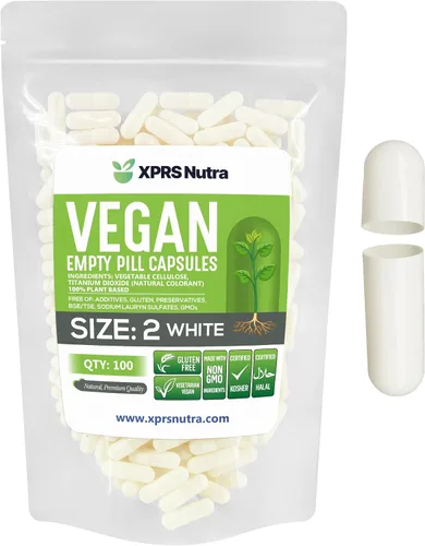 Miniatura 8 de XPRS Nutra Cápsulas vacías tamaño 2 – 100 cápsulas veganas vacías transparentes – Píldora vegetariana – Llenado de cápsulas vegetales de bricolaje