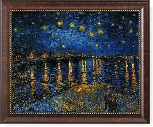Miniatura 39 de Serie de pinturas de Vincent Van Gogh (favoritos). Reproducción de arte clásico de Van Gogh, impreso en lienzo Noche estrellada