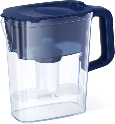 AQUAPHOR Jarra de filtro de agua compacta de 5 tazas con 1 filtro B15 - Azul oscuro