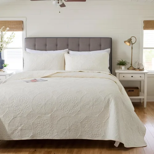 Miniatura 16 de Brandream Juego de ropa de cama de algodón de 3 piezas de 3 piezas con diseño de diamantes beige terroso, moderno, bohemio, chic y minimalista