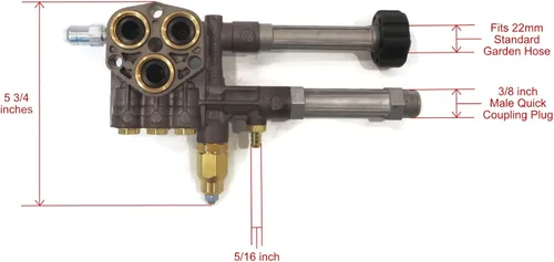 Miniatura 2 de Annovi Reverberi - Cabezal de bomba de repuesto completo AR43361 para SRMW2.4G28 OEM con descargador y válvulas de alivio