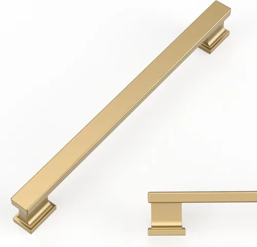 Miniatura 28 de Amerdeco - Paquete de 6 perillas en negro mate para gabinete, un solo orificio de 1.46 pulgadas, manijas para armarios, tiradores rectangulares