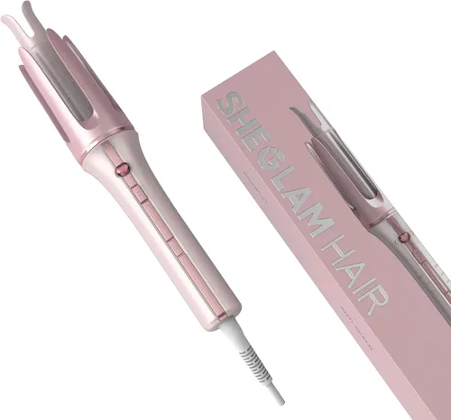 Miniatura 8 de SHEGLAM Rizador automático de 1 1/4 pulgadas con 3 temperaturas de calentamiento rápido, rotación de 2 vías, antiquemaduras, rotación antienredos