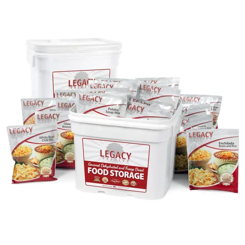 Miniatura 10 de Legacy Food Storage - Cubo de 120 porciones sin gluten, suministro de alimentos de emergencia, 46,200 calorías totales, 120 porciones grandes