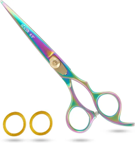 Tijeras de corte de pelo – Serie de tijeras de afeitar afiladas – 6.5 pulgadas con ajuste fino – Tijeras de pelo de acero inoxidable profesionales