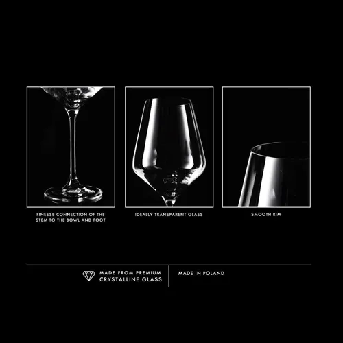 Miniatura 8 de Krosno Copas de vino tinto de 4 piezas de 16.6 onzas, colección vanguardista, perfectas para el hogar, restaurantes y fiestas, aptas