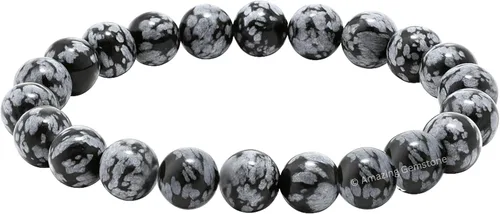 Miniatura 695 de Amazing Gemstone Pulsera de cristal para mujeres y hombres, pulsera de cristal curativo de protección, pulsera elástica con cuentas de piedras