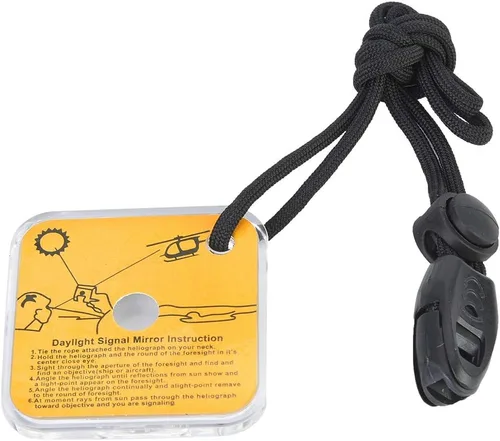 Ymiko Espejo de buceo de emergencia emergencia mano heliógrafo mini camping reflectante buceo señalización señalización pequeño sol y