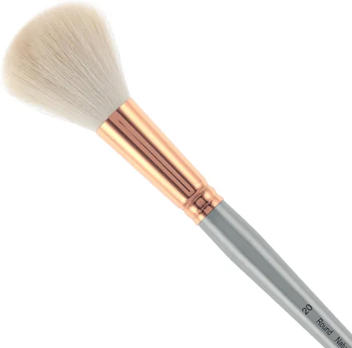 Miniatura 11 de Creative Mark Cepillo para mopa de pelo de cabra – Juego de 2, pelo de cabra natural ovalado de 1/2 pulgada para acuarela, aceite, acrílico y mezcla