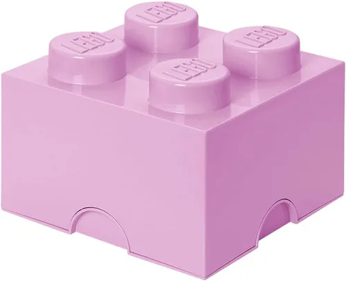 Miniatura 8 de LEGO - Ladrillo de almacenamiento con 4 tachuelas, color gris oscuro, caja de almacenamiento apilable de plástico con tapa para niños y adultos