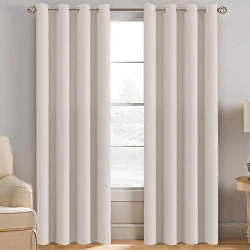 Miniatura 17 de H.VERSAILTEX - Cortinas blackout con aislamiento térmico y ojales en la parte superior, para patios, puertas correderas y división de habitaciones