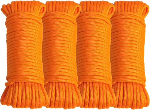 Miniatura 11 de Cuerda de polipropileno trenzada de diamante, mezcla de cuerda de nailon, cuerdas gruesas y resistentes de 1/2 pulgada y 50 pies de alta