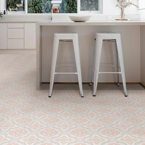 Miniatura 6 de FloorPops FP3566 Cecilia - Azulejos adhesivos para suelo Peel Stick, blanco y blanco roto