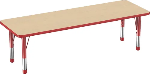 Miniatura 67 de FDP - Mesa rectangular para actividades escolares y aulas (24 x 36 pulgadas), patas gruesas para niños pequeños, altura ajustable de 15 a 24