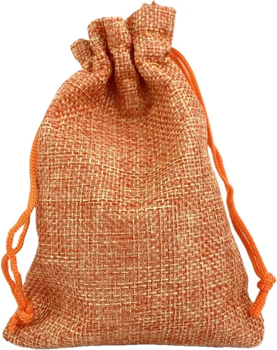 Miniatura 51 de Palmhomee Paquete de 20 bolsas de regalo de arpillera con cordón, bolsas de joyería de lino, bolsas de yute de boda para joyas y bolsas