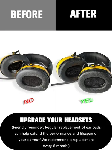 Miniatura 7 de PROHEAR FEP01-1 par de almohadillas de espuma de repuesto (actualizadas) para auriculares de radio 3M WorkTunes Connect