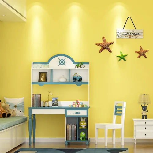 Miniatura 6 de Papel pintado FunStick Amarillo Limón de despegar y pegar Papel de contacto mate amarillo para gabinetes Autoadhesivo impermeable Rollos de papel