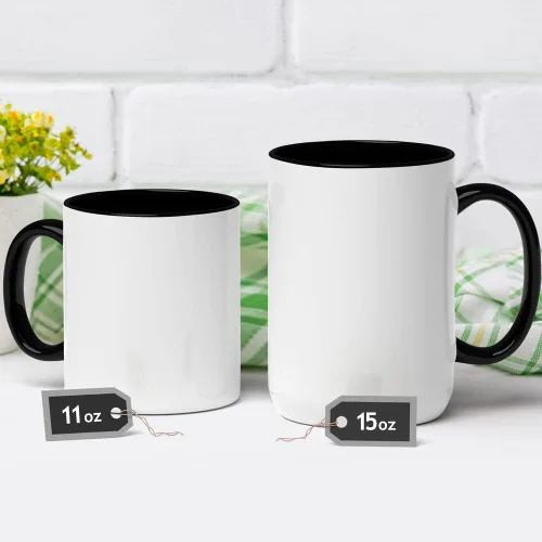 Miniatura 7 de GotPrint Tazas personalizadas con texto, taza personalizada con mensaje, regalo personalizado, diseño de doble cara, taza de café única, borde Negro