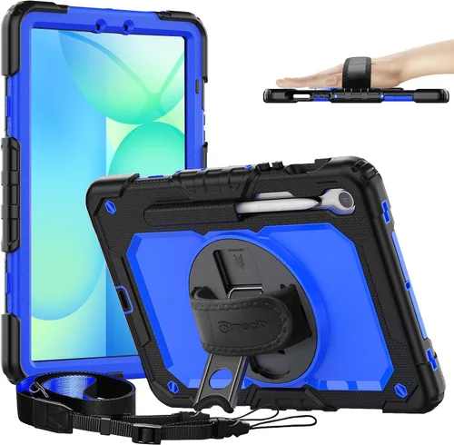 Miniatura 28 de Timecity - Funda protectora resistente para Samsung Galaxy Tab S10 Lite, S10 FE, S9 FE 5G, S9, 10.9 y 11 pulgadas, con protector de pantalla, Negro