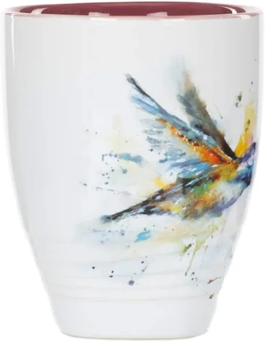 Miniatura 2 de Dean Crouser colección de taza de porcelana con diseño de acuarelas, 16 onzas, Hummingbird