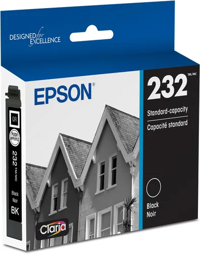 Epson 232 Claria Ink Cartucho de Tinta de Capacidad Estándar Negro (T232120-S) Funciona con WorkForce WF-2930, WF-2950, Expression XP-4200, XP-4205