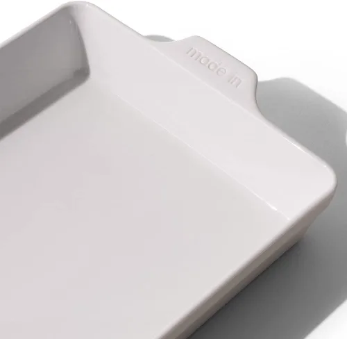 Miniatura 2 de Made In Utensilios de Cocina - Plato Rectangular para Hornear - Blanco - Porcelana Hecha a Mano - Utensilios de Horneo Profesionales - Fabricado