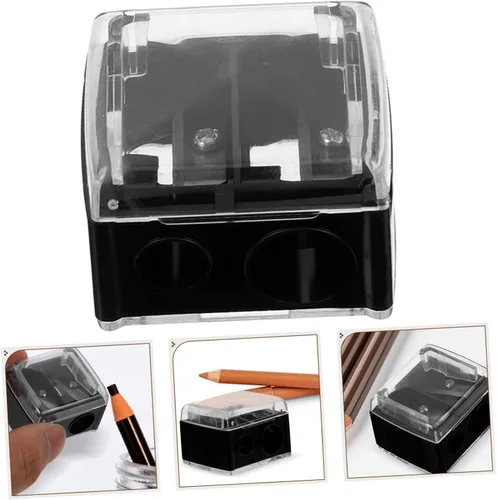 Miniatura 2 de minkissy Sacapuntas para la pluma de la ceja mini sacapuntas agujero doble para cosméticos