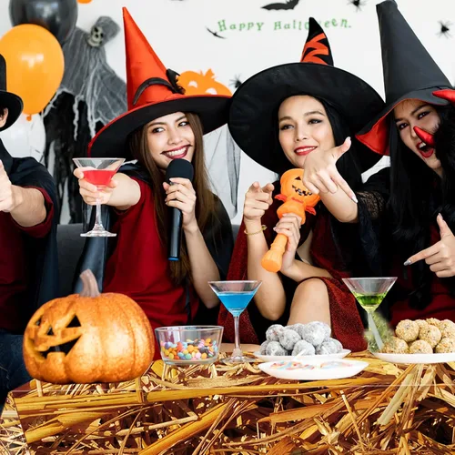 Miniatura 6 de Mantel de paja de Halloween, 3 piezas, pacas de heno para decoración de granja, mantel de paja de otoño, mantel rectangular de plástico