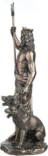 Miniatura 6 de Veronese Design Estatua griega de 12 7/8 pulgadas Hades del dios del inframundo fundido en frío de resina con acabado de bronce para decoración