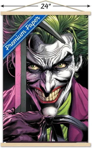 Miniatura 3 de Trends International DC Comics The Joker - Póster de pared con barra de palanca, 22.37 x 34.00 pulgadas, paquete de impresión premium y colgador