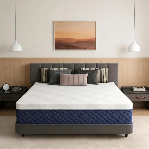 Miniatura 7 de Colchón híbrido Queen de 14 pulgadas con espuma viscoelástica de gel y resortes individuales en bolsillo, colchones de cama tamaño Queen en una