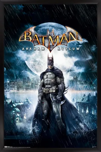 Miniatura 9 de Trends International DC Comics VIdeo Game - Arkham Asylum - Póster de pared de arte clave, 14.725 x 22.375 pulgadas, versión enmarcada de madera