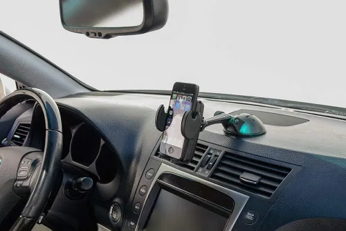 Miniatura 2 de ARKON Mounts - Soporte de teléfono para parabrisas o tablero de automóvil, ajuste universal para teléfono, ángulo ajustable, fuerte succión