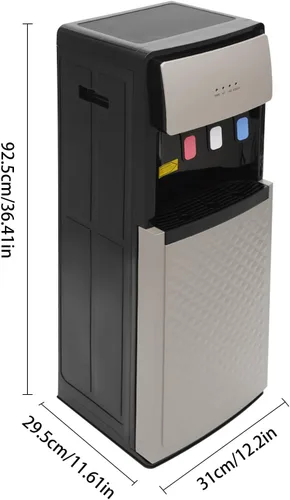 Miniatura 4 de Dispensador de agua de carga inferior, 3 temperaturas, dispensador de agua caliente y fría para botellas de 5 galones, dispensador de enfriador