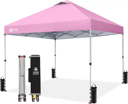 Miniatura 23 de CROWN SHADES Toldo desplegable de 8 x 8 pulgadas, tienda de campaña de playa con instalación CenterLok de un empuje, parasol fácil para exteriores