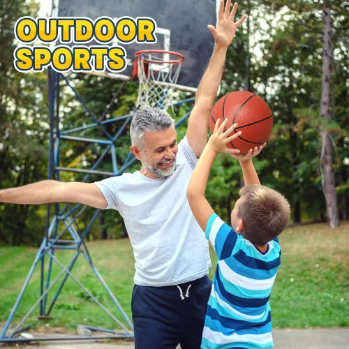 Miniatura 7 de LNCOJOLM Pelota de baloncesto de 9.8 pulgadas para niños y adolescentes, pelota suave para aro de baloncesto, bolas impermeables de PVC tamaño 7