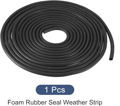 Miniatura 6 de METALLIXITY Tira de sellado de goma de espuma (0.157 in de diámetro x 19.7 ft de largo), 1 unidad, tira redonda de goma EPDM para reparación