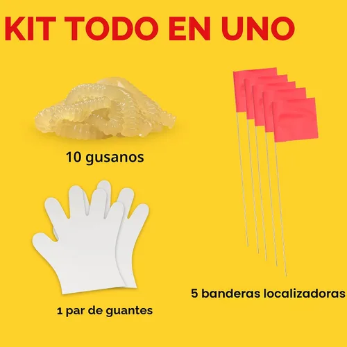 Miniatura 7 de Victor Gusanos Venenosos para Topos - M6009 - 10 Gusanos, 5 Banderas Localizadoras de Túneles - Mata Topos al Aire Libre