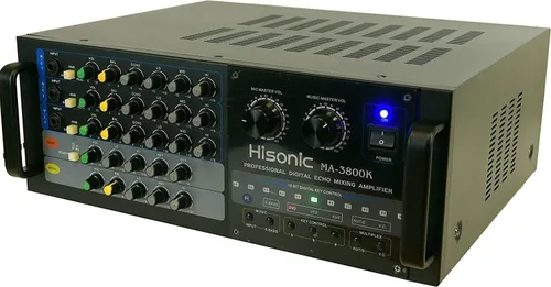 Miniatura 3 de Hisonic Amplificador de mezcla de karaoke MA-3800K de doble canal, 760W