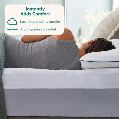 Miniatura 2 de Sleep Innovations Top de colchón enrevesado, color blanco. completo, Blanco, King