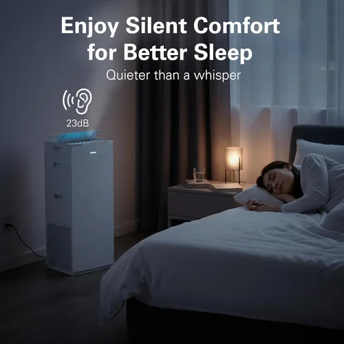 Miniatura 6 de Daikin Paquete de purificador de aire de habitación, purificador de aire HEPA con prefiltro, filtro de luz LED de carbono y UVC, cero ozono