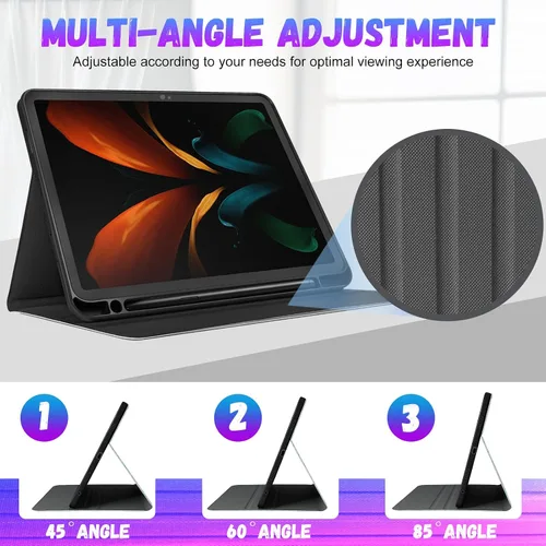 Miniatura 3 de Uppuppy Funda para Samsung Galaxy Tab A8 de 10.5 pulgadas para niños, niñas, folio para mujeres, diseño floral femenino, bonita, adolescente