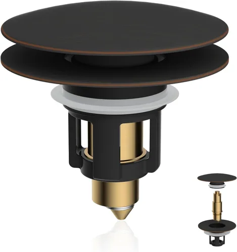 Miniatura 10 de iFealClear Tapón Universal para Lavabo de Baño, Colador de Drenaje Emergente de Metal con Cesta Recoge Pelo, Compatible con 1.1"-2.36" de Lavabo EE.