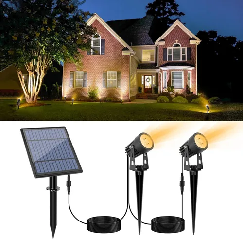 Miniatura 7 de APONUO Luces Solares de Metal para Exteriores, Luces Solares para Exteriores Impermeables, Foco Solar para Paisaje para Iluminación de Jardín