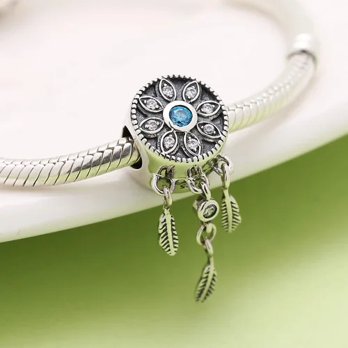 Miniatura 3 de SOUKISS Colgante de plata de ley 925 con diseño de atrapasueños, para pulsera europea, collar