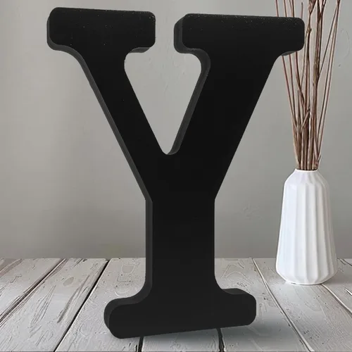 Miniatura 31 de AOCEAN Letras de madera negra de 10 pulgadas, letras de madera sin terminar para Halloween, letras decorativas de pie en rodajas, decoración
