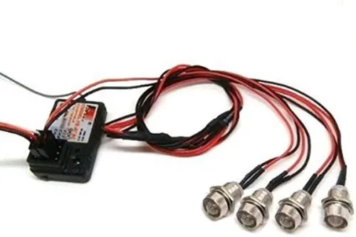 Miniatura 4 de ShareGoo - Kit de faros delanteros LED de 4 LED, accesorios compatibles con Traxxas HSP Tamiya Redcat RC4WD Axial SCX10 1/10 1/12 RC Car Truck Tank