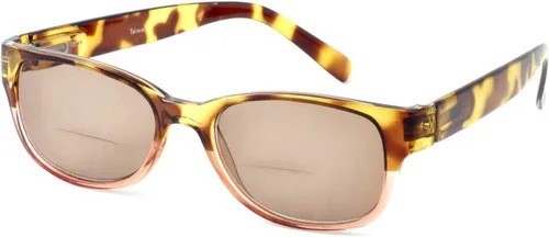 Miniatura 7 de Calabria 4373SB Classic BiFocal Reading Sunglasses Women Tinted Bi-Focal Sun Glass Readers Trendy Chic w/Matching Soft Case Tortuga y azul