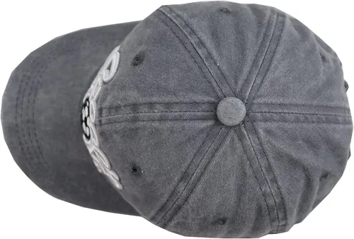 Miniatura 4 de MANMESH HATT Gorra de béisbol para mamá de fútbol desgastada, ajustable lavado bordado para el sol para mamá